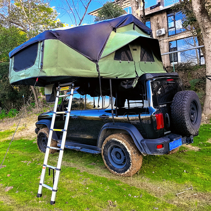 Soft-Top Car Roof Tent with Backrest, One-Touch Storage and Folding, Car-Mounted Camping Gear, Outdoor Rain-Proof Camping Essential