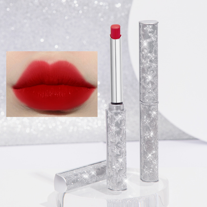 Yan value Meteor Silver tube Lipstick velvet Matte Super Flash Tubules Lipstick moist student Lipstick