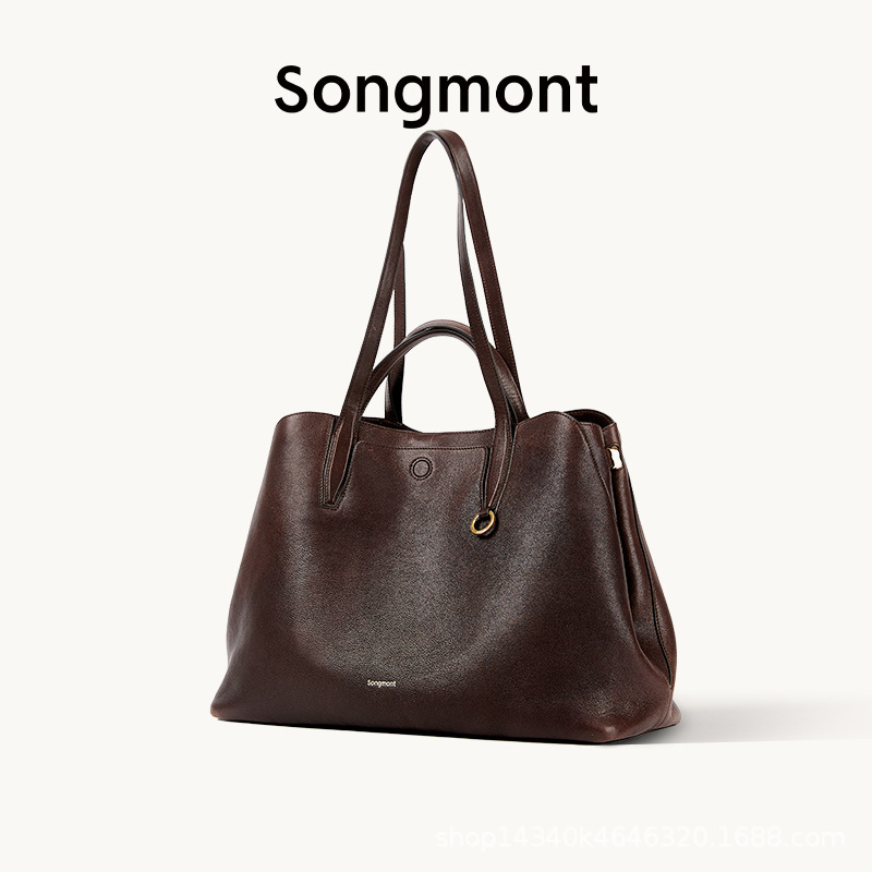 Songmont 山下裕松トレースシリーズ オープントートバッグ レディース 牛革 大容量 通勤 ショルダー ハンドバッグ|undefined