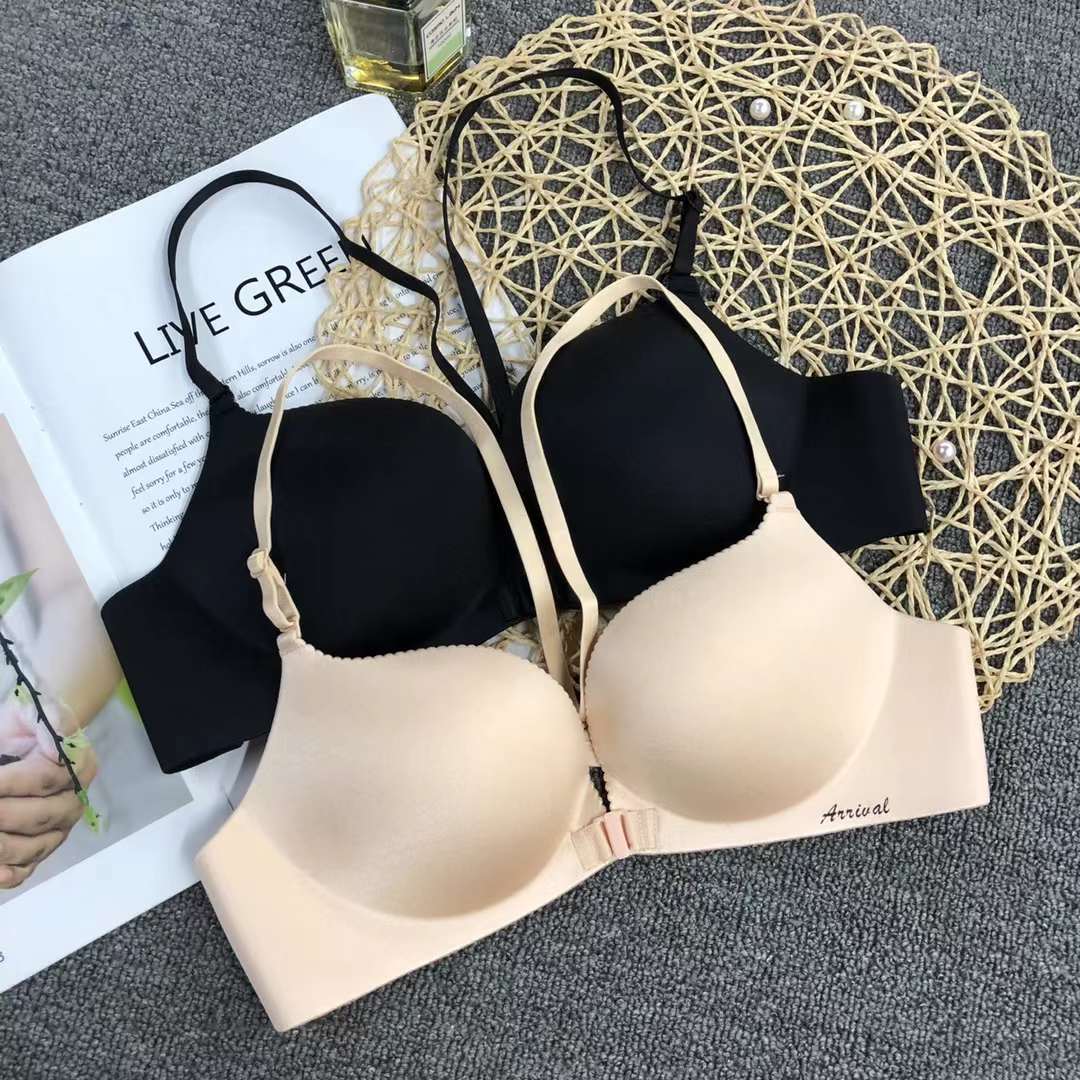 Filipina brillante ropa interior sin costuras de espesor medio de alta calidad push up multi-color multi-tamaño sujetador inalámbrico al por mayor