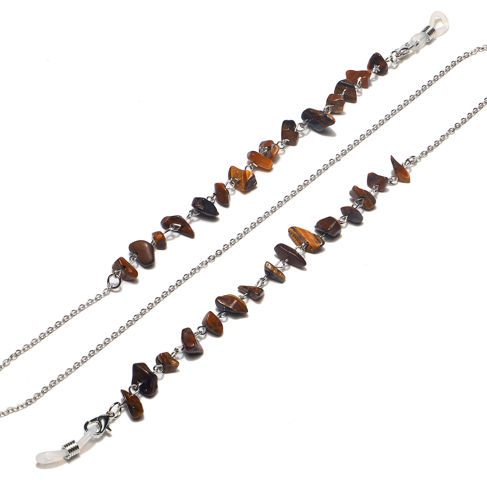 Fashion Simple Natural Tiger's Eye Stone Glasses Chain display picture 8