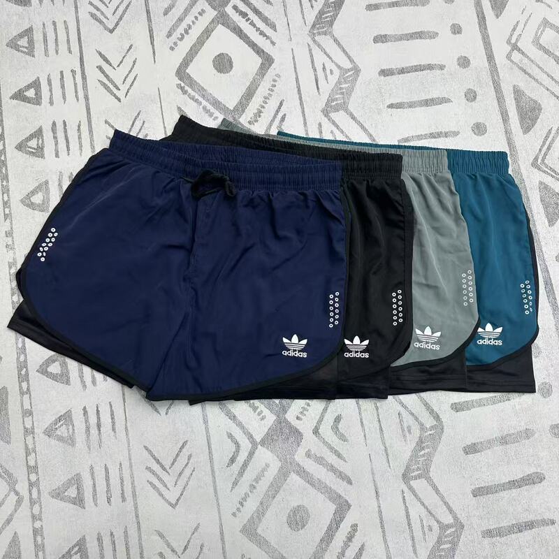 Adidas Trefoil Summer Sports Fitness Breathable Running Shorts Double-Layer Lining Quick-Dry Casual Shorts