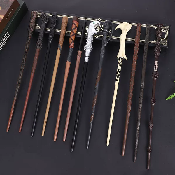 Harry Potter Hermione Magic Wand Gift Box Set Magic Wand Party Halloween Cos Magic Wand Gold-Stamped Blue Box, Black Box