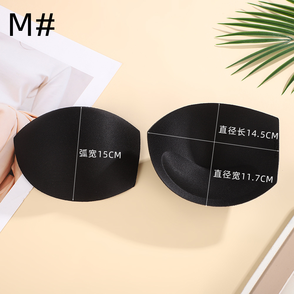 ropa interior transpirable cojín de pecho inserción de cinturón traje de baño cojín de pecho redondo delgado semi-circular triángulo bra taza cojín de pecho esponja
