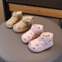 一件代发冬季棉鞋宝宝棉靴加绒保暖雪地短靴01-2岁小童软底学步鞋