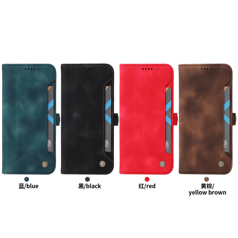 Cross-border applicable Samsung S23 mobile phone leather case A54 skin frosted card wallet A14 retro solid color protective case Cross-border applicable Samsung S23 mobile phone leather case A54 skin frosted card wallet A14 retro solid color protective case