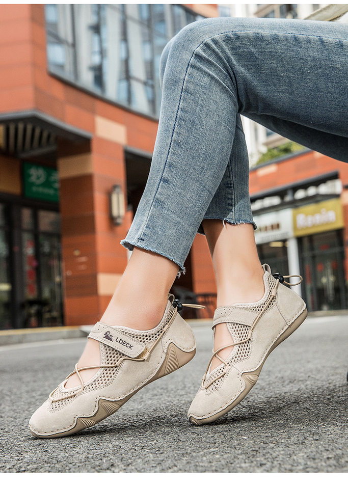 Giày thể thao unisex cỡ lớn, giày sneaker lưới thoáng khí mùa hè, đế bằng — 5816 Xanh cát, 5816 màu cát chi tiết 11
