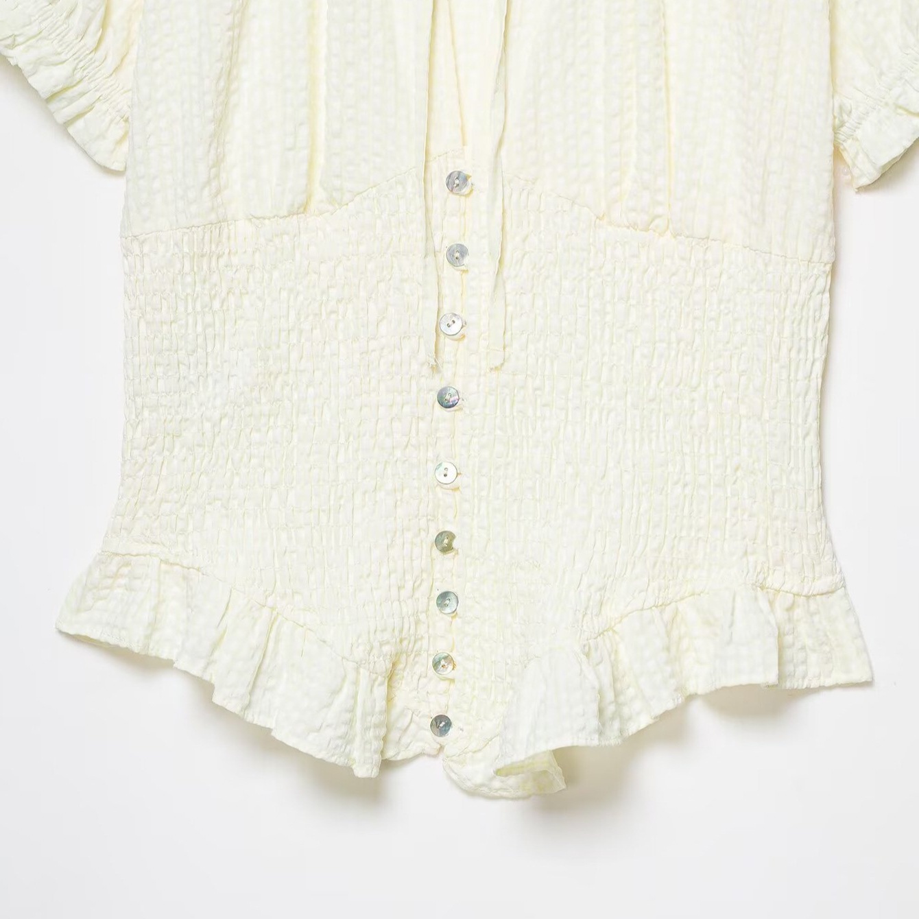 Women's Clothing Women's Bow Embellished Patchwork Shirt Top Elegant Fashionable Spring Summer For Formal & Casual For Women_ecoleips.com
