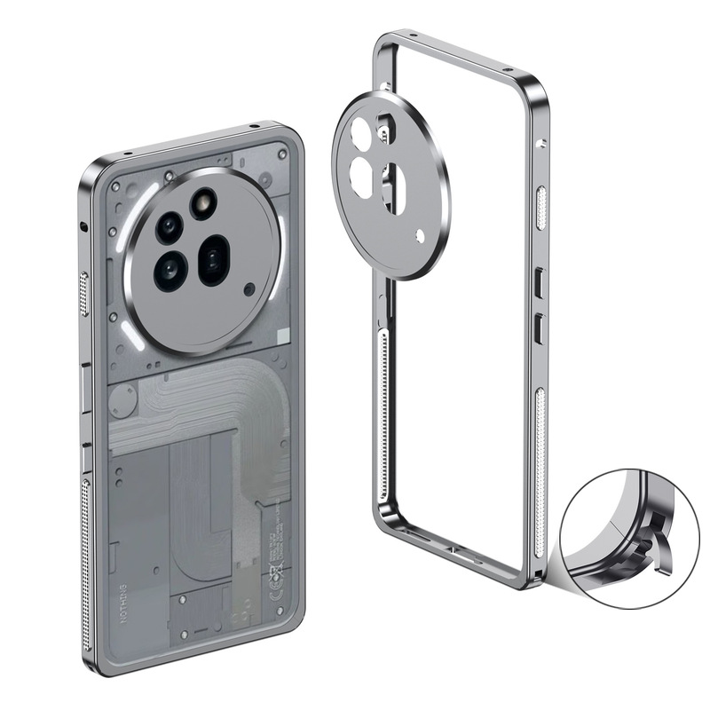 国境を越えた適用NOTHING PHONE3A海馬バックルフレーム携帯電話ケース3APRO金属冷却落下防止シース|undefined