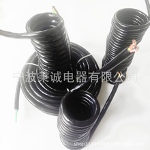 水下耐低溫彈簧線TPEE耐高溫伸縮彈簧電源線PU充電樁螺旋線拖車線