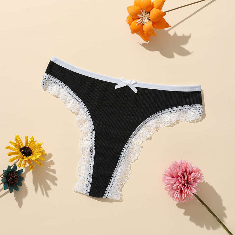 女の子用の新しい通気性のあるポリエステルバービーパターンのT字型下着、女性用の快適な腹部コントロールミッドローウエストT字型パンツ、メーカー卸売|undefined