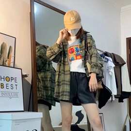 条纹毛边衬衫女2026年新款设计感口袋有标长袖衬衣开衫外搭上衣
