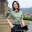 【女】秋香绿短袖衬衫