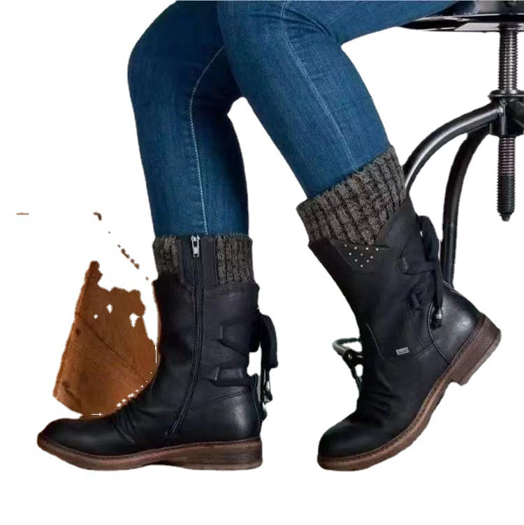 Winter boots, plus size, mid-length, for import, wholesale