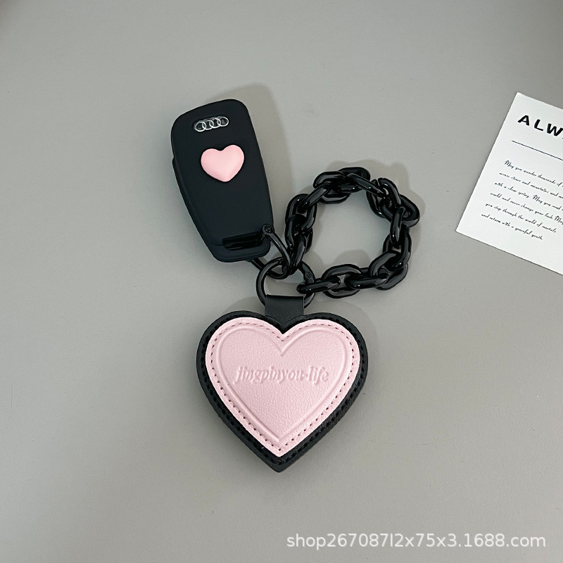 Suitable for Audi A4L Key Cover, A6L Car Key Case, Q5L Shell, A3L Holder, A5 Case, Q3 for Men, 2023 New Model, Q4 E-Tron Simple Design