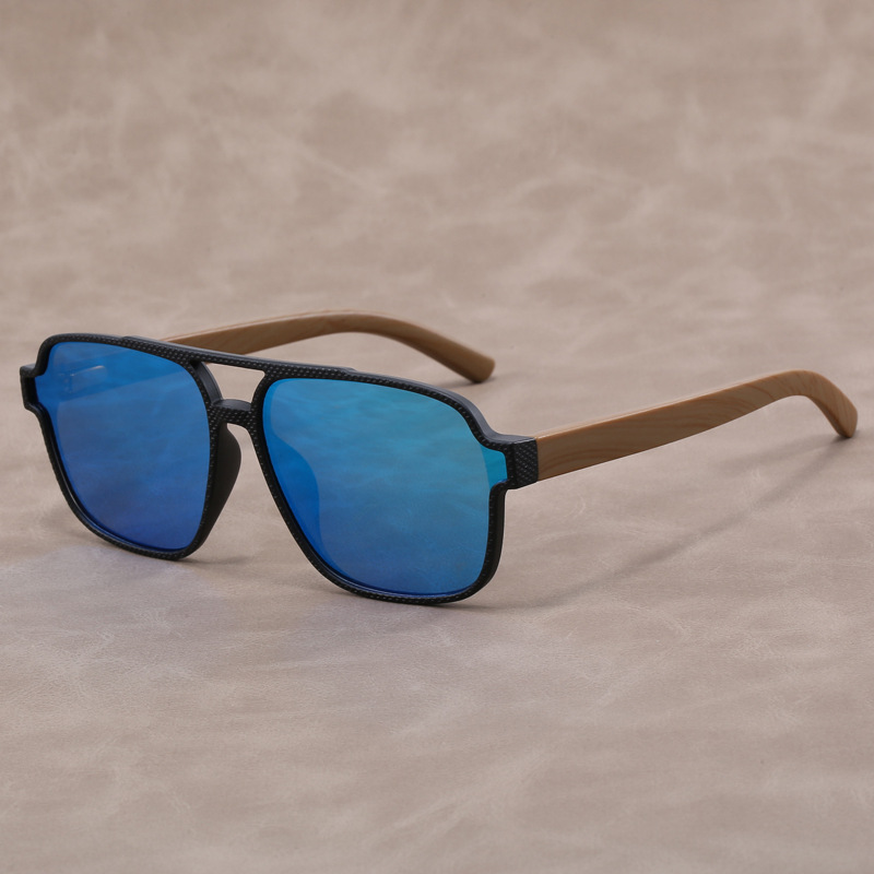 Fashion Glasses European And American Retro Men's Polarized Unique Handmade Bamboo Wood Sunglasses, Fashionable UV Protection_voghion.com