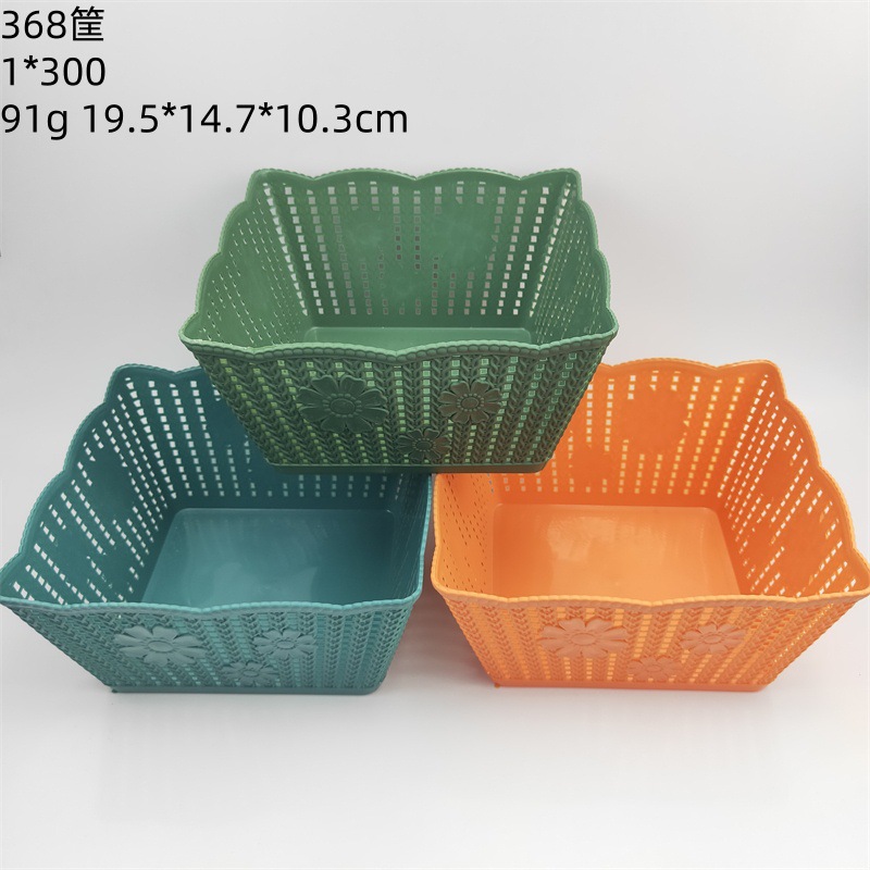 Venta al por mayor Linyi multi-Yuan Department Store conveniente cesta de almacenamiento de plástico para el hogar cesta de pan al vapor cesta de almacenamiento de artículos diversos del hogar cesta de plástico