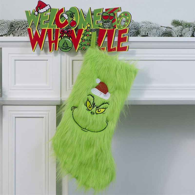 Christmas Socks Grinch 20inch Christmas Socks Gift Bag Fireplace Decoration Christmas Socks Christmas Decoration Supplies Christmas Socks Grinch 20inch Christmas Socks Gift Bag Fireplace Decoration Christmas Socks Christmas Decoration Supplies