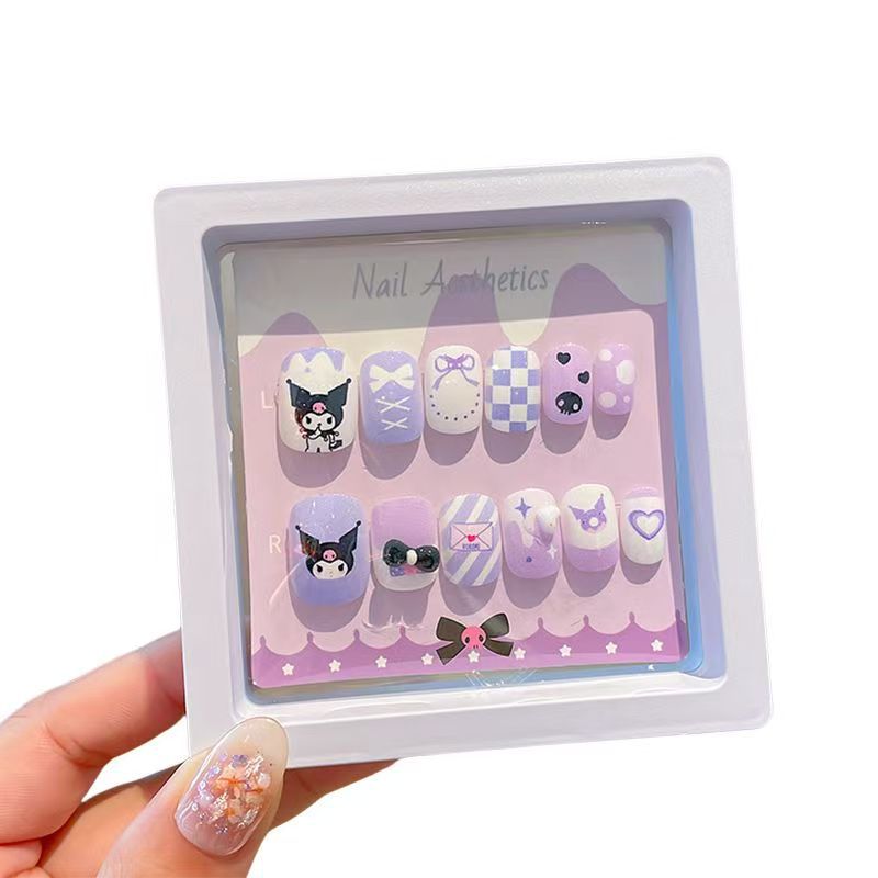 Caja de exhibición marco de fotos más taladro manicure suministro fuente de uñas DIY francés color delgado manicure falso salón al por mayor