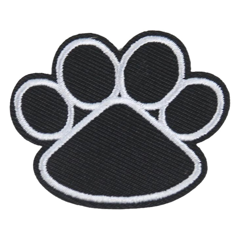 Huellas de la garra del perrito adhesivo bordado de tela pegatinas de dibujos animados ropa mochila accesorios DIY accesorios parche agujero