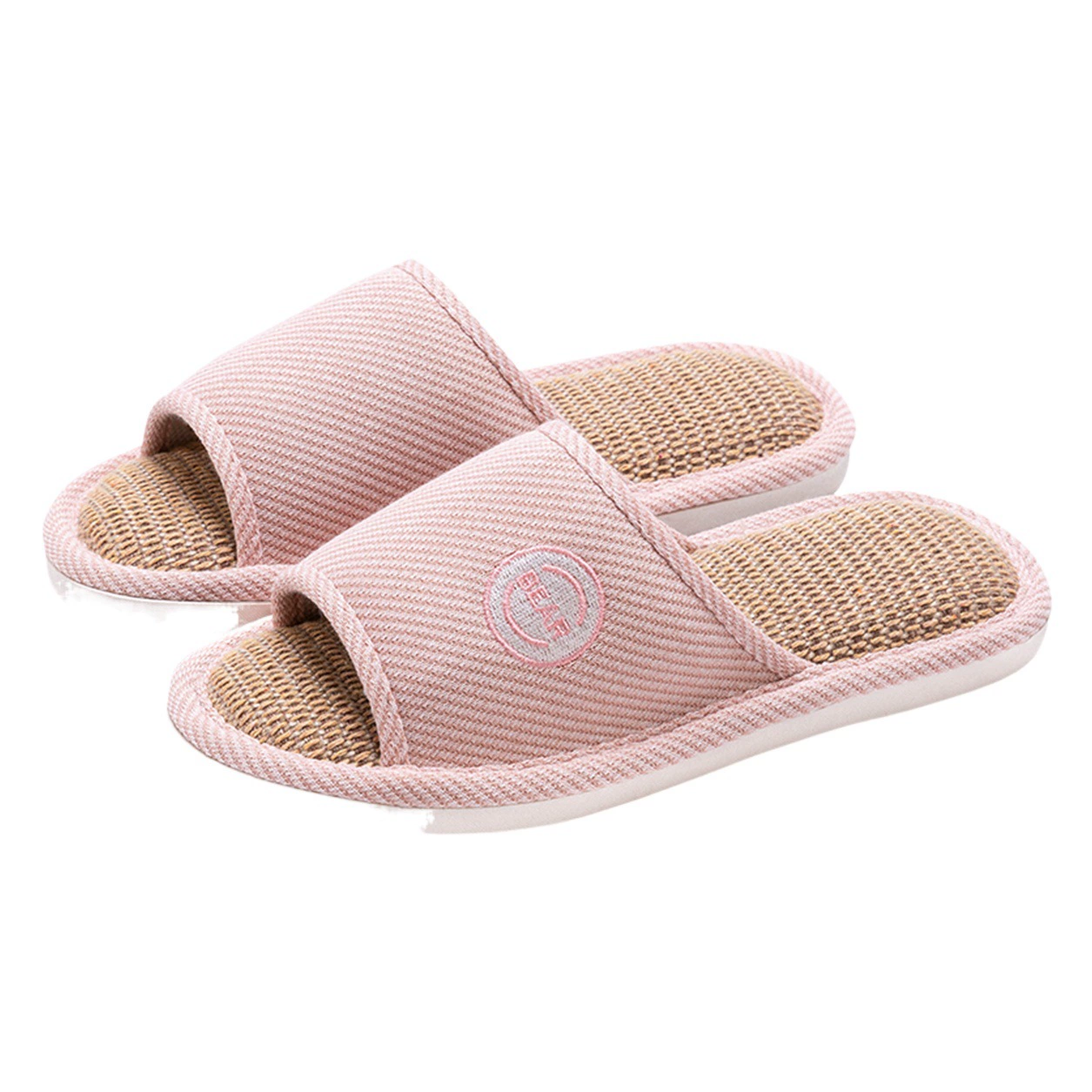 Льняные тапочки, женские летние домашние, четырехсезонные, тихие, впитывающие пот, Нескользящие весенне-осенние хлопковые и льняные тапочки для мужчин