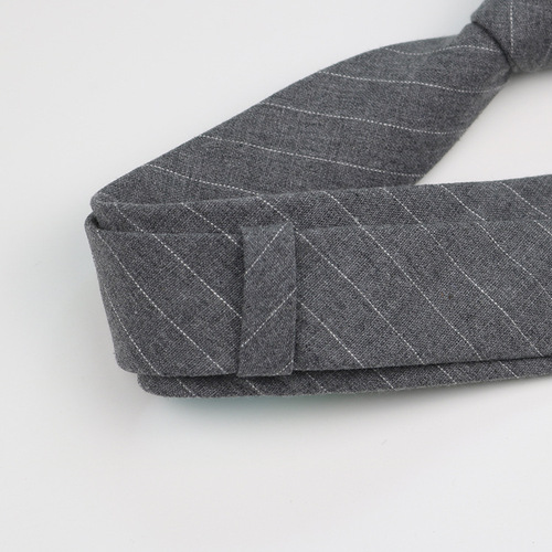 Men's tie 6cm narrow Korean style casual fashion versatile black white gray trendy formal dress British hand-made cotton