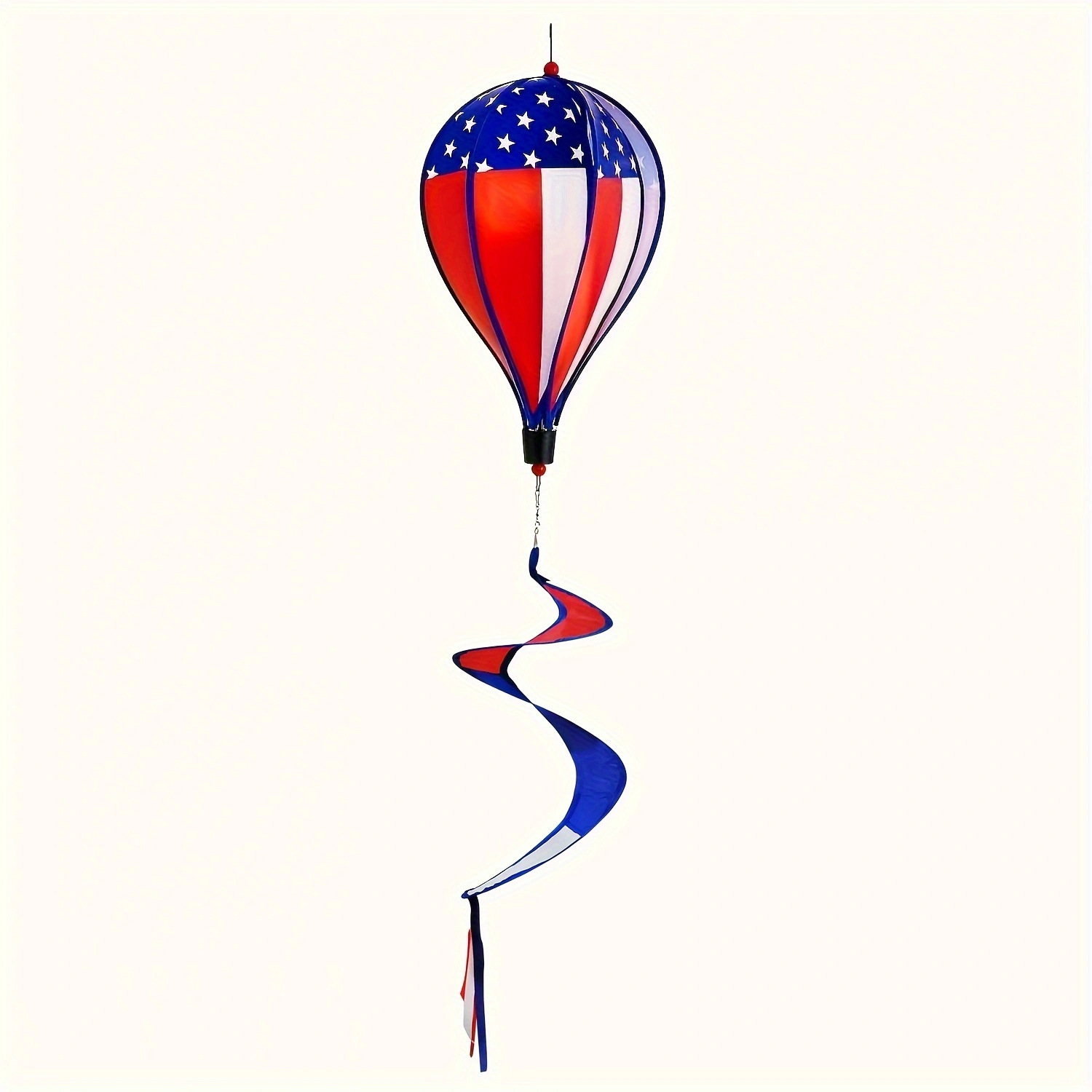 Suministro directo de fábrica en stock patriótico globo de aire caliente viento SPINNER jardín decoración molino de viento bandera americana colgando Flor al aire libre