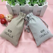 新款植绒手机投屏转接器无线蓝牙耳机充电宝抽绳绒布袋可定制logo