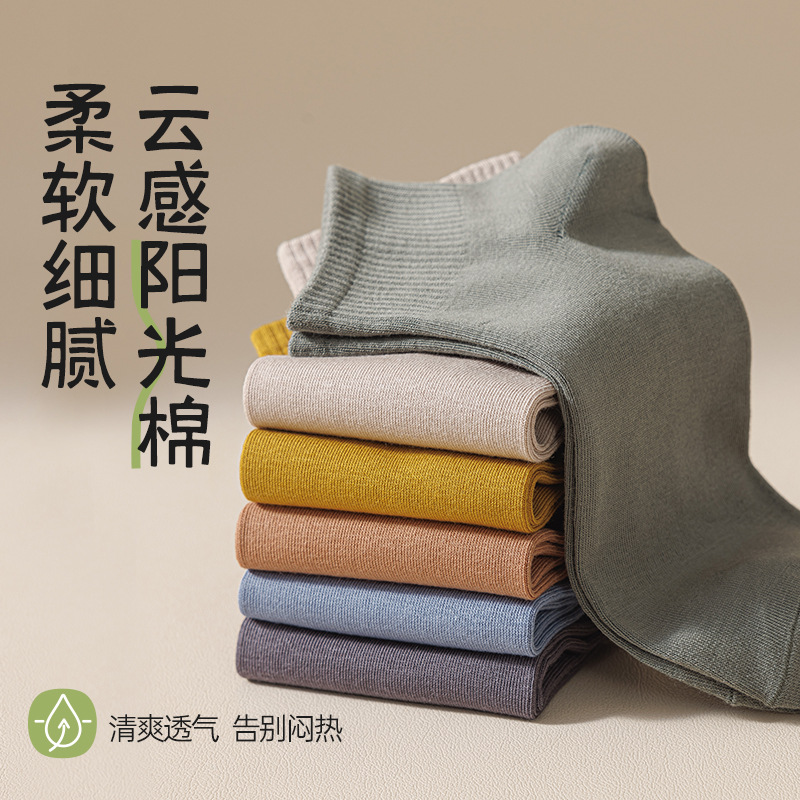 Men's cotton summer thin antibacterial breathable socks, antibacterial treatment 2