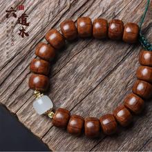 原创diy设计六道降龙木手串手工编绳配饰男女士复古佛珠手链念珠