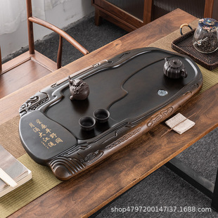 Tea Tray Household Modern Simple Rectangular Solid Wood Kung Fu Tea Set Tray Large Tea Sea Small Tea Table for Living Room