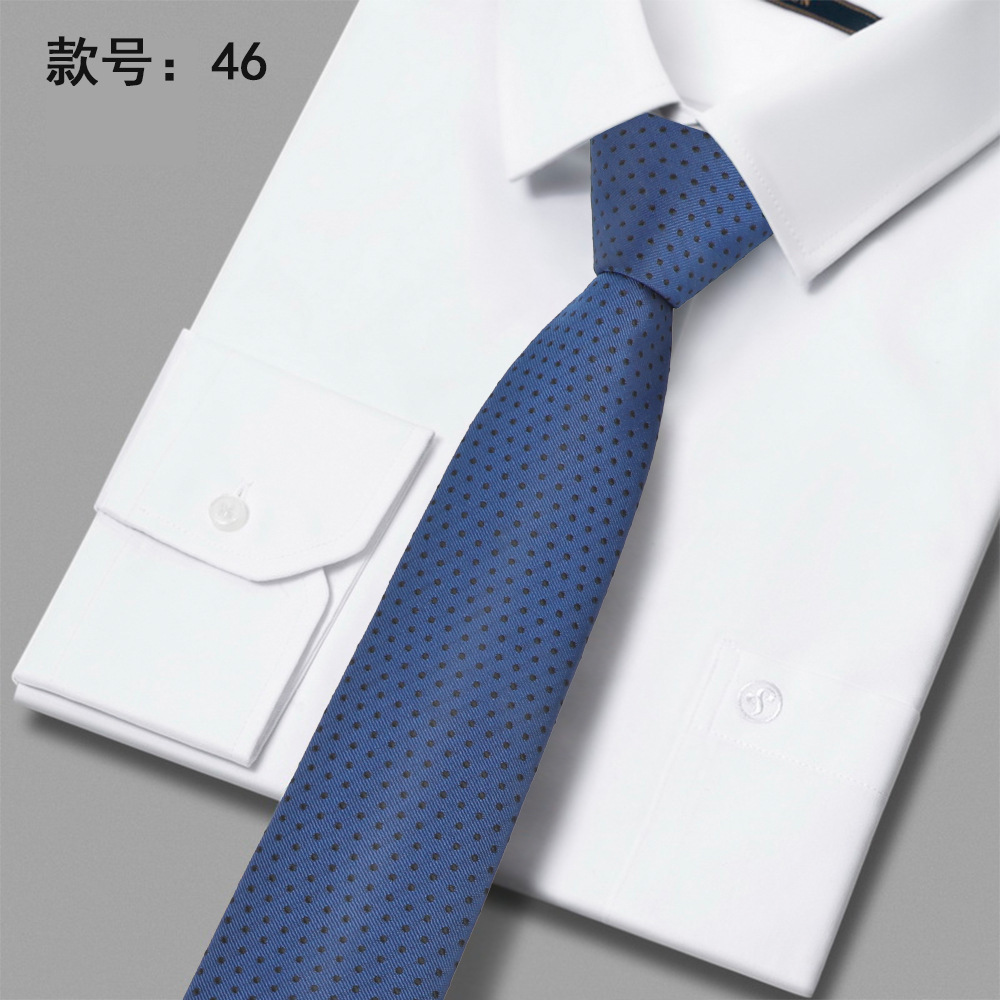 2023 nueva corbata de poliéster 6cm corbata casual de negocios de poliéster casual de negocios para hombres en stock al por mayor