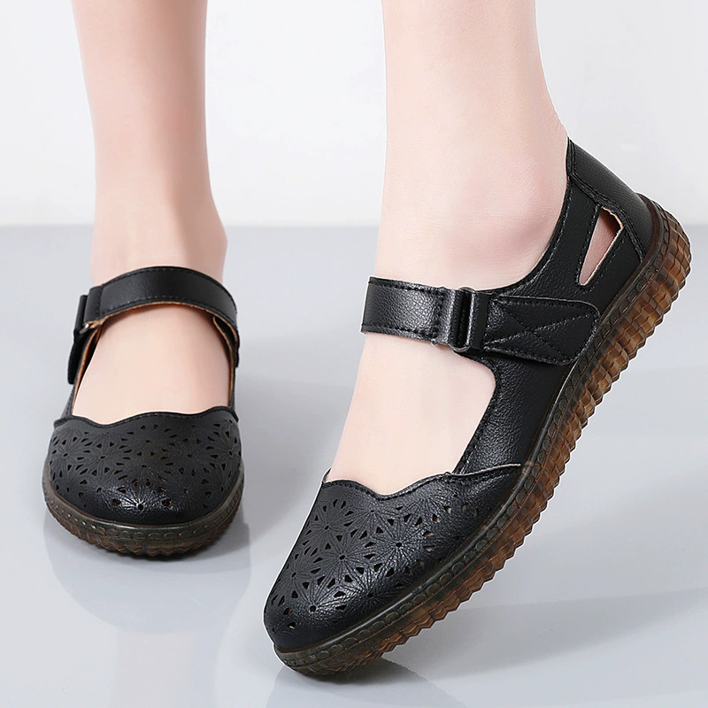 Летние дышащие сандалии с мягкой подошвой и комфортной посадкой в Off-White, Black, Apricot