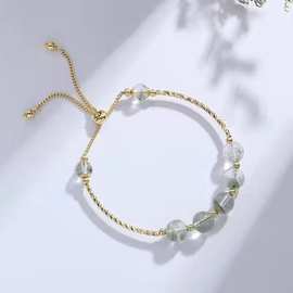 聚宝盆手链女INS风小众设计闺蜜生日礼物手串简约绿幽灵手饰手链