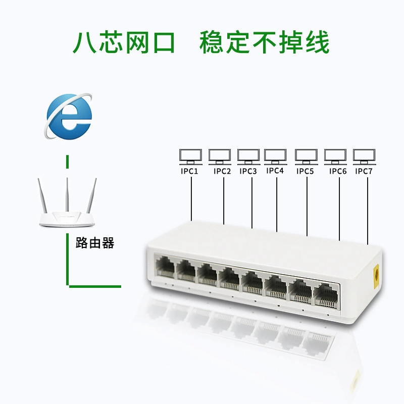 8 -port 100M switches monitor the network network cable divisioner home dormitory distribution source factory exchange