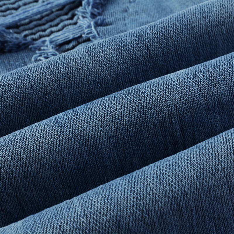 Jeans uomo slim fit skinny blu patchwork stropicciati pantaloni_voghion.com