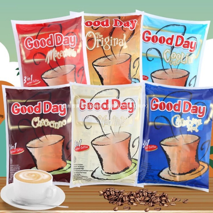 Indonesia-imported Goodday three-in-one instant coffee Italian vanilla hazelnut original flavor cappuccino Indonesia-imported Goodday three-in-one instant coffee Italian vanilla hazelnut original flavor cappuccino