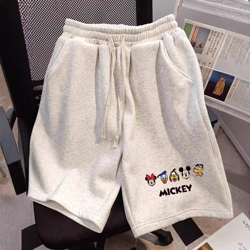 Printed Mickey Summer Thin Pants 2025 New Men's and Women's Casual Shorts Summer Girls Sports Five-Point Pants
