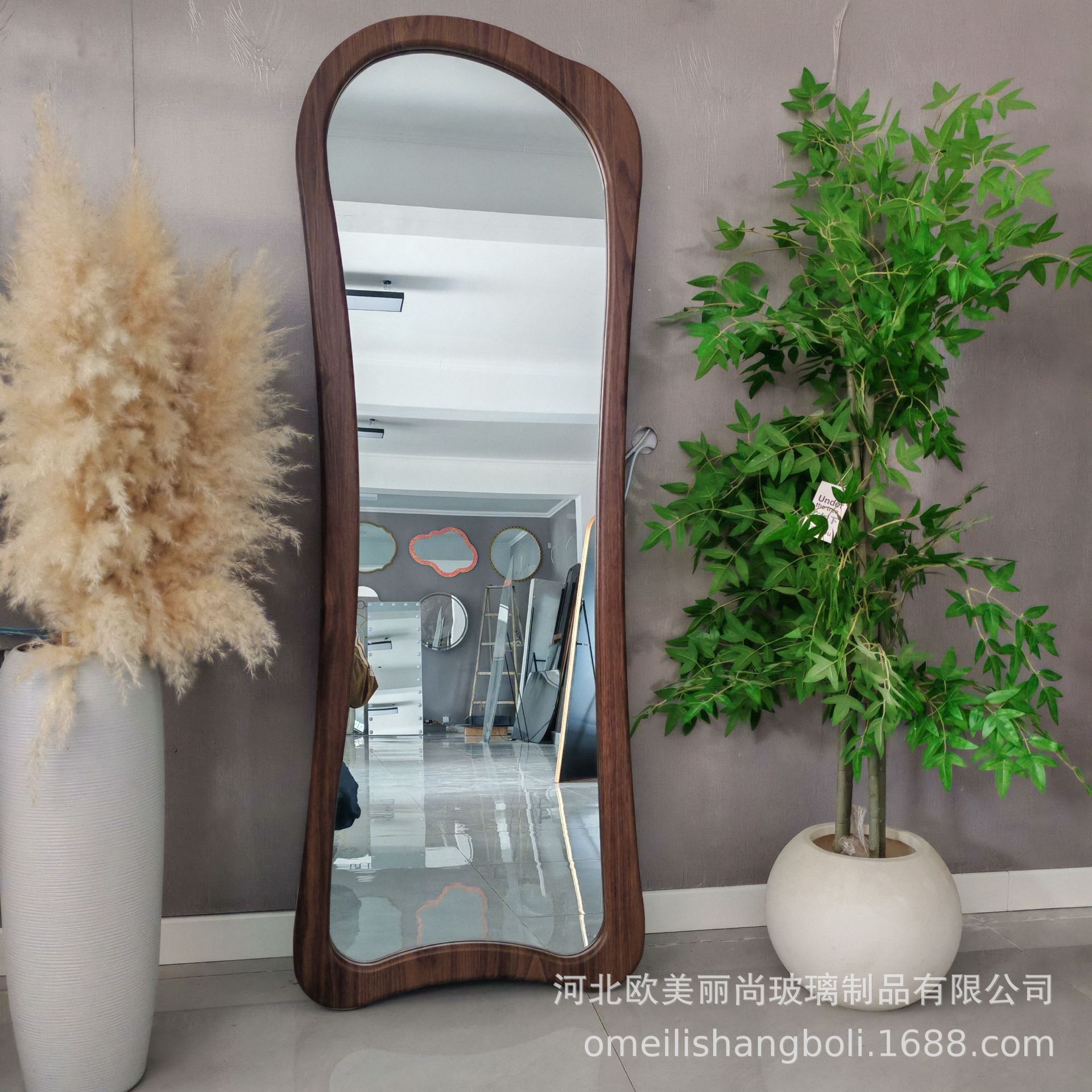 厂家直销镜子全身穿衣镜北欧复古简约异形可壁挂家用客厅卧室试衣产品实拍图_家装建材货源实拍