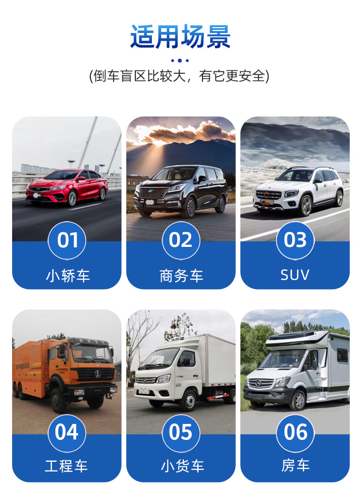 Car 4.3-inch 5-inch folding display system external high-definition night vision waterproof car camera reversing image