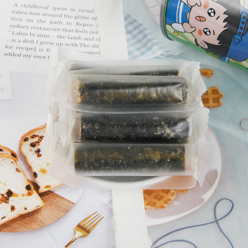 zek夾心海苔40/90g即食海苔脆片芝麻南瓜籽味紫菜片罐裝小零