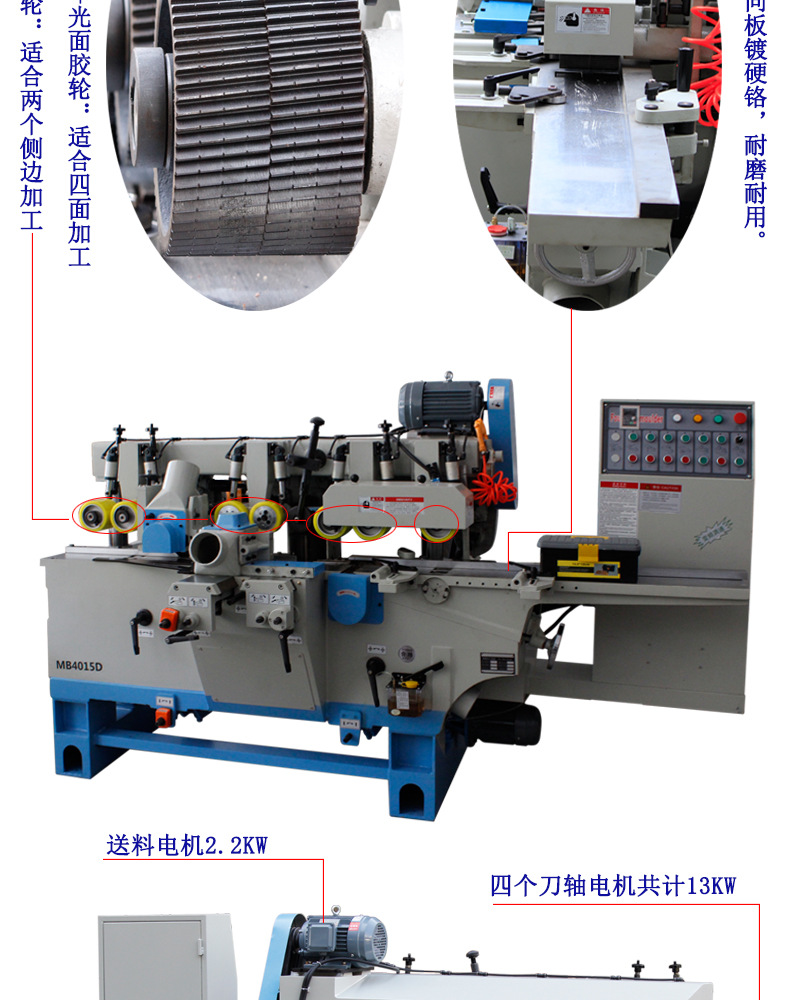 MB4015D四面刨 详情