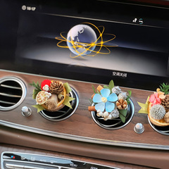車のアロマセラピークリエイティブ手作り植物ドライフラワー車のインテリアアクセサリー装飾空気出口装飾ハイエンドギフト