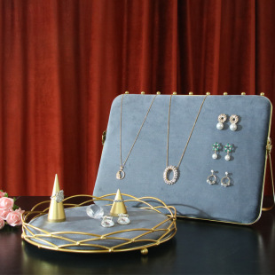 Necklace display multi-purpose rack soft bag display rack shop special gray flannel jewelry display rack jewelry props