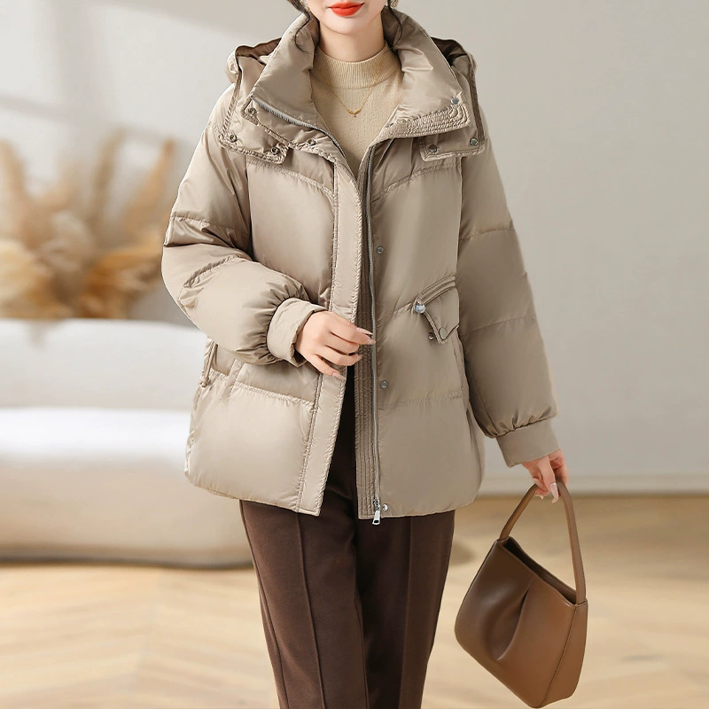 Мама пуховик с капюшоном повседневная хлопчатобумажная одежда женский средний и пожилой осенний и зимний пальто