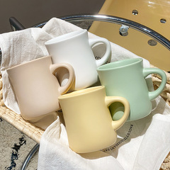 Warm Tone Macaron Home Cups, Instagram Style Simple Cream Yellow Ceramic Mugs, Coffee Cups for Couples, Water Cups