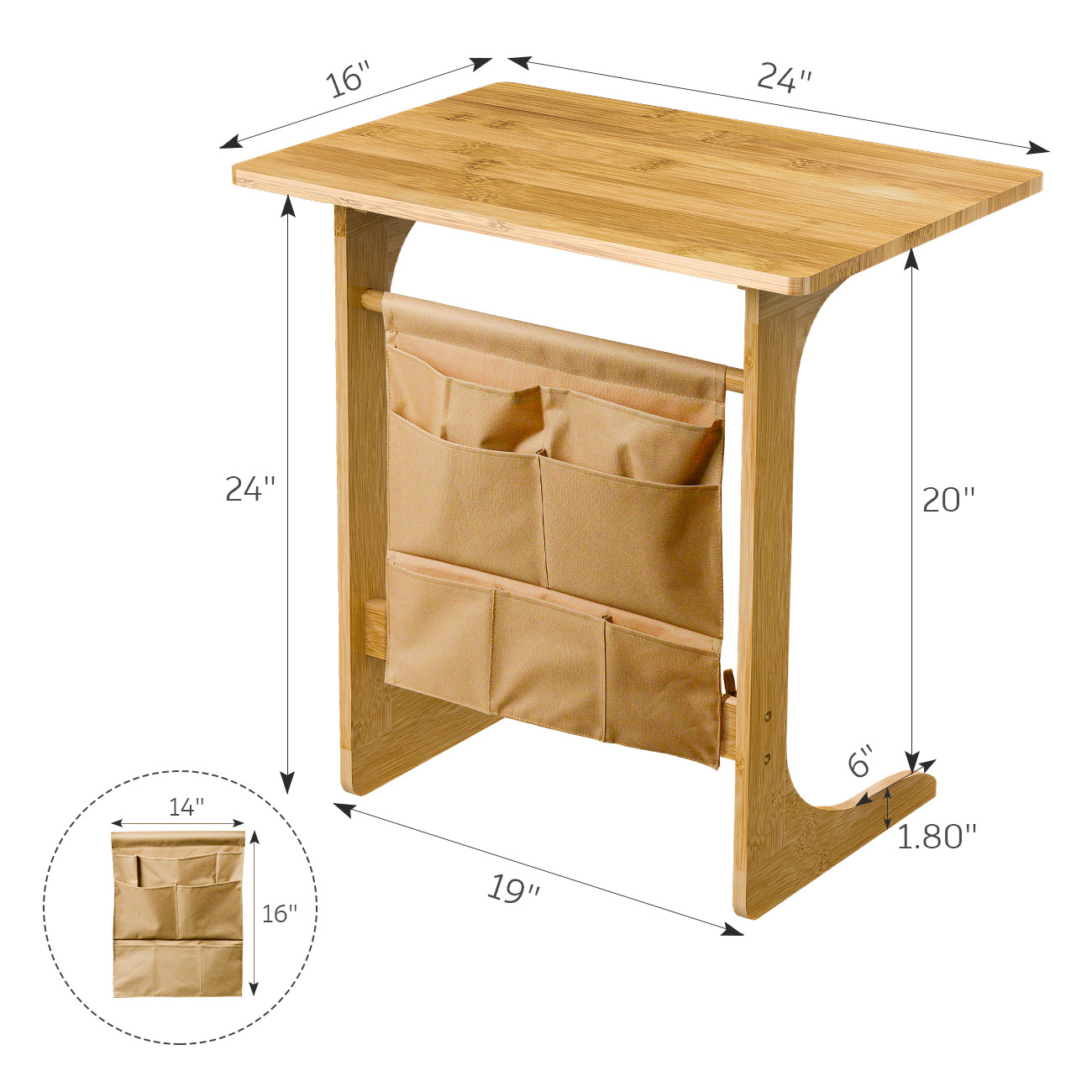 Mesa auxiliar de sofá minimalista moderna, mesa de té de madera maciza, escritorio, mesa pequeña, mesa plegable de oficina junto a la cama, multifuncional