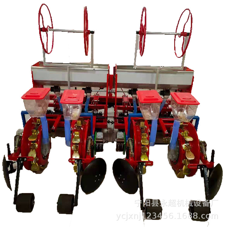 玉米大豆精播机四轮车带2膜4行免破膜谷物精播机油葵绿豆播种机械