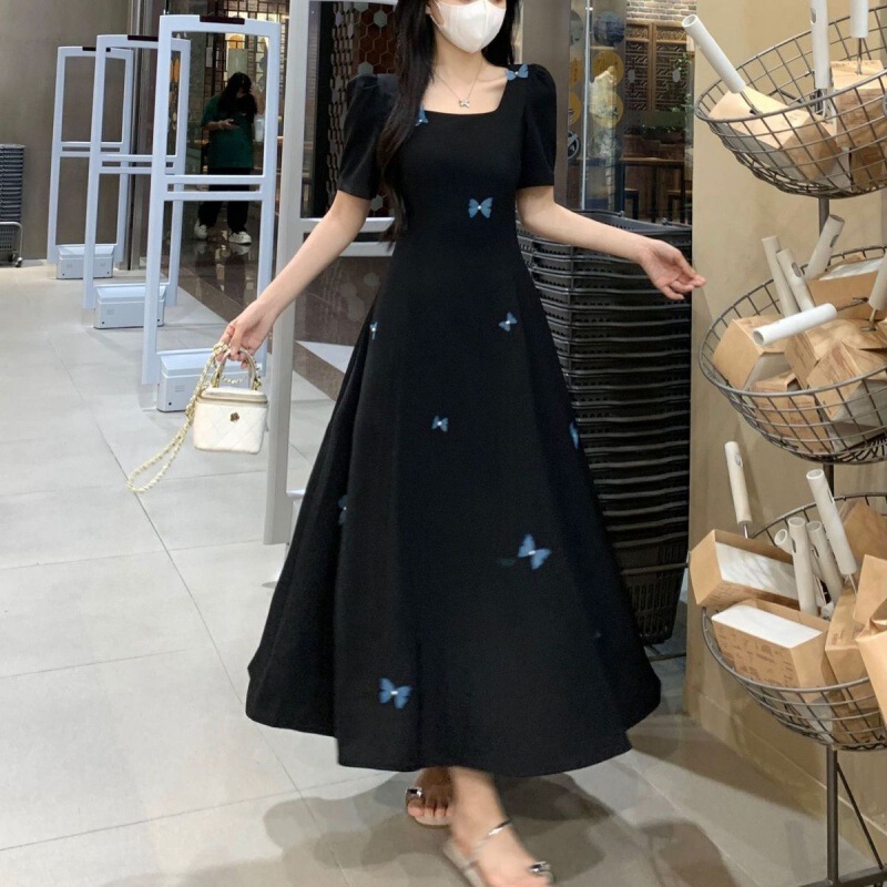 plus size dress New Entry Light Luxury High-grade Three-dimensional Butterfly Slimming Formal chubby girl Fairy Dress with Puff Sleeves