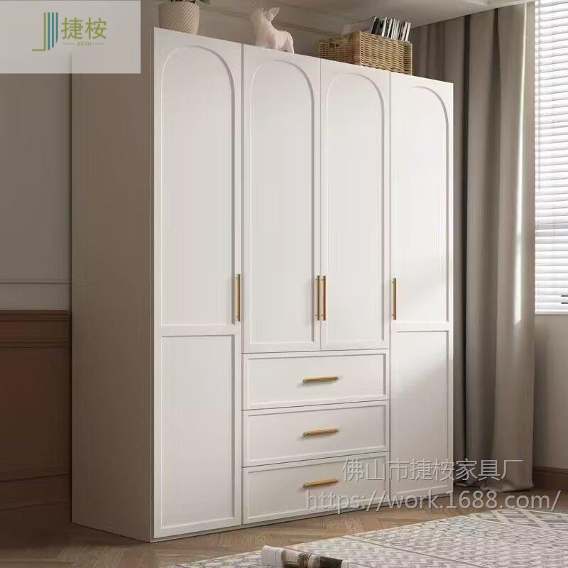 Simple Modern Home Wardrobe French Cream Style Bedroom Cabinet Economical Rental Room Assembly Special Wardrobe